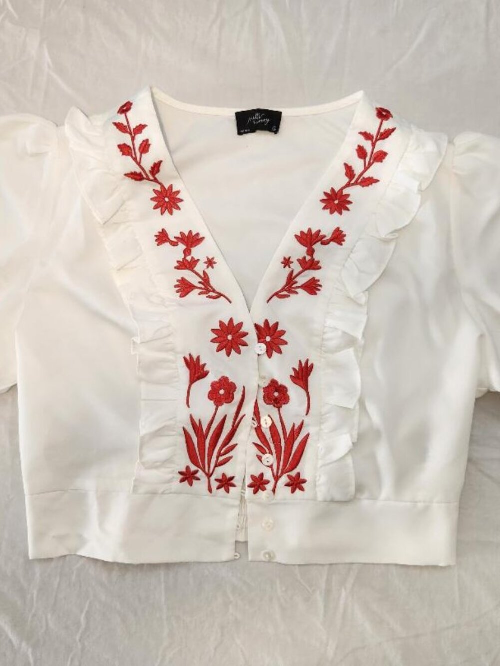 Milk & Honey Cropped  V-Neck Blouse